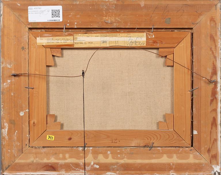 ALEXANDER LANGLET, olja på duk, signerad.