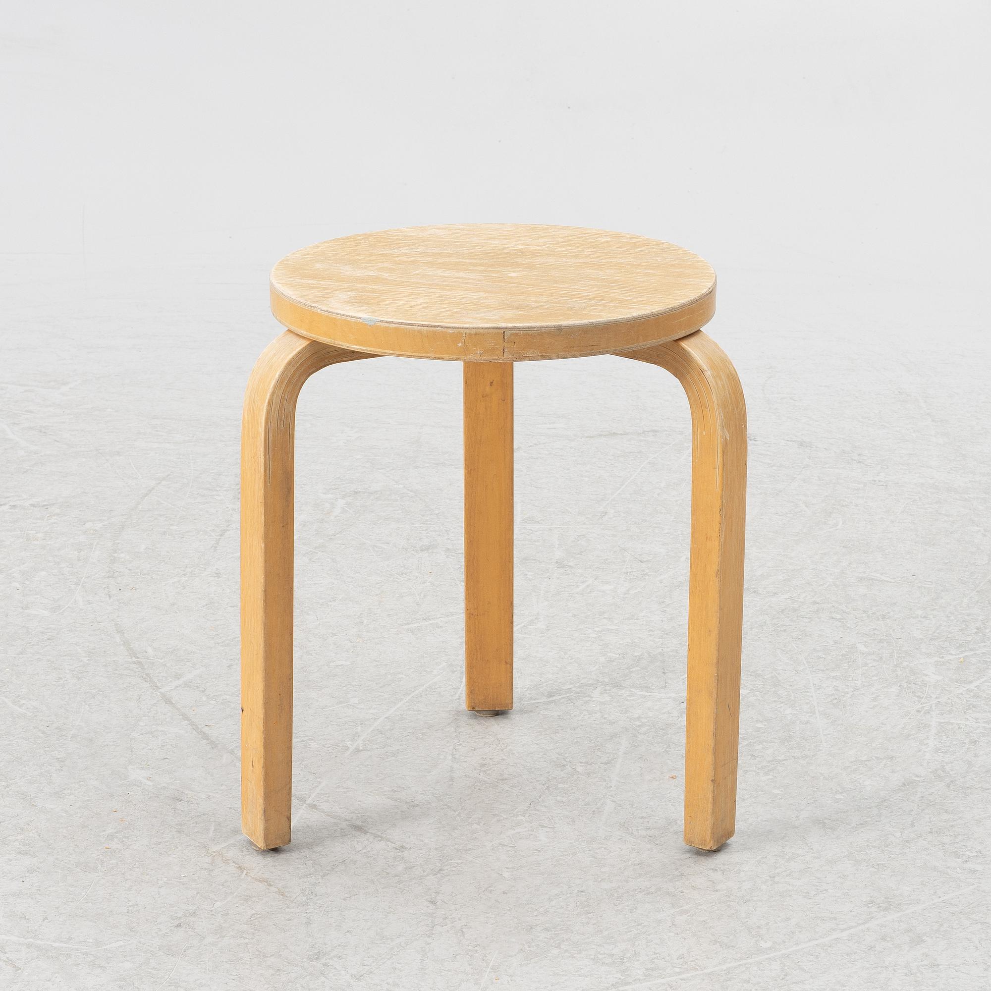 Alvar Aalto, chairs, 3 pcs, model 66 and stool, model 60, Artek, Finland.