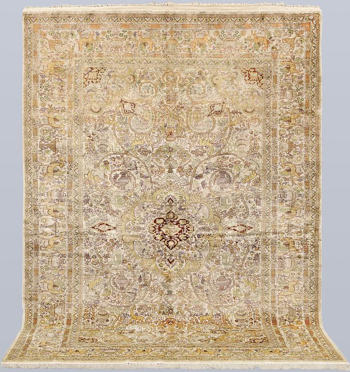 Matta, orientalisk old, silke, ca 202 x 123 cm.