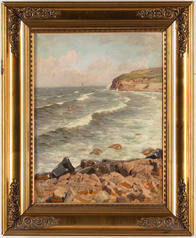 PEDER MORK MÖNSTED, oil on canvas, signed and dated 1917.