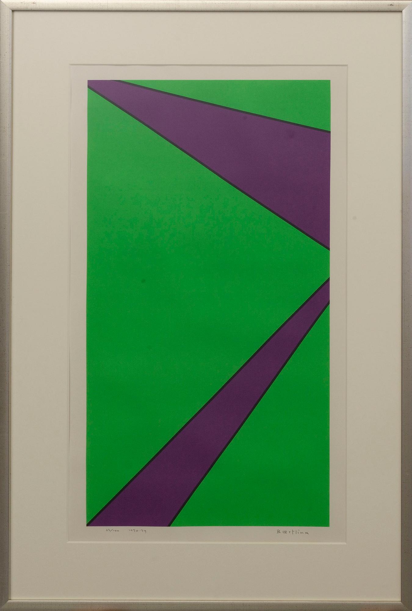 BAERTLING, silkscreen on paper, signed and dated 1970-74.