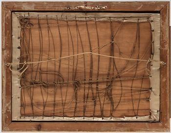 Embroideries, 1 pair, "Vue des Environs de Bayonne", signed and dated.