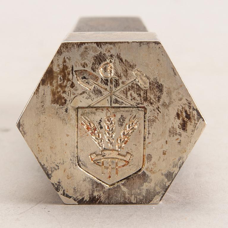 A Swedish 20th century sterling seal mark of Wiwen Nilsson Lund 1969.