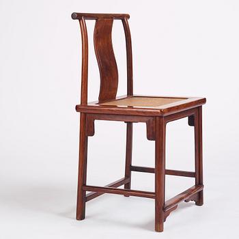 A Chinese hardwood chair, Qing dynasty (1644-1912).