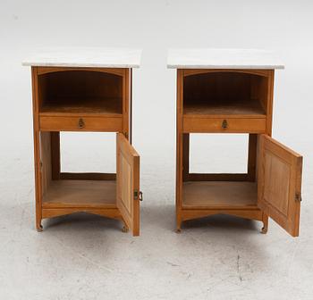 Bedside tables, a pair, Art Nouveau, early 20th century.