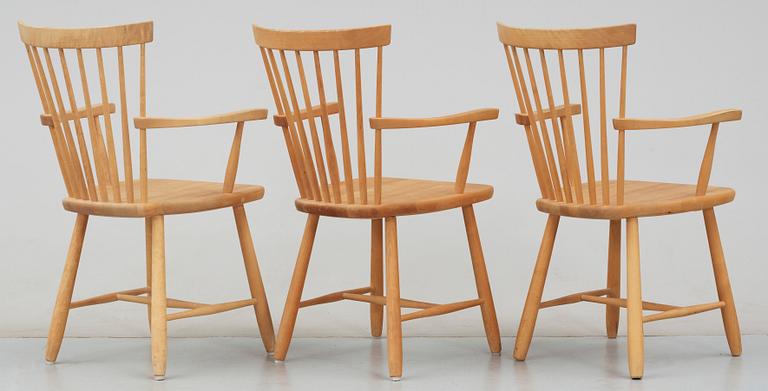 STOLAR, 3 st, "Lilla Åland" Carl Malmsten, Stolab, 1989 och 1990.