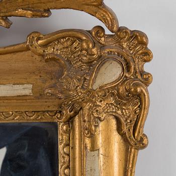 A 19th century rococo mirror.