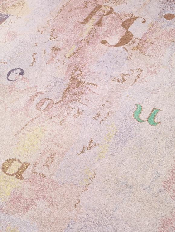 MATTA. "Vocal Fabric of the Singer Rosa". Maskingjord flossa. 275,5 x 181,5 cm. Signerad Klee.