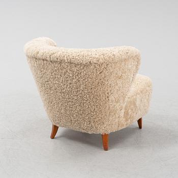 Fåtölj, Swedish Modern, 1940/50-tal, modellen såld via Gösta Jonsson.