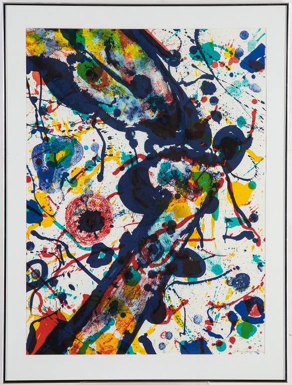 Sam Francis, lithograph in colours, signed 9/100.