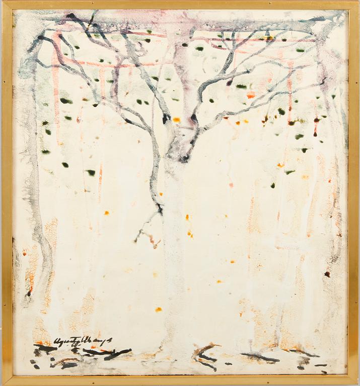 AGNETA WRANGEL, blandteknik, ljuslåda, sign och dat 68.