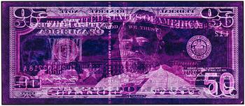 214. David LaChapelle, "Negative Currency: Fifty Dollar Bill Used As Negative", 1990 - 2008.