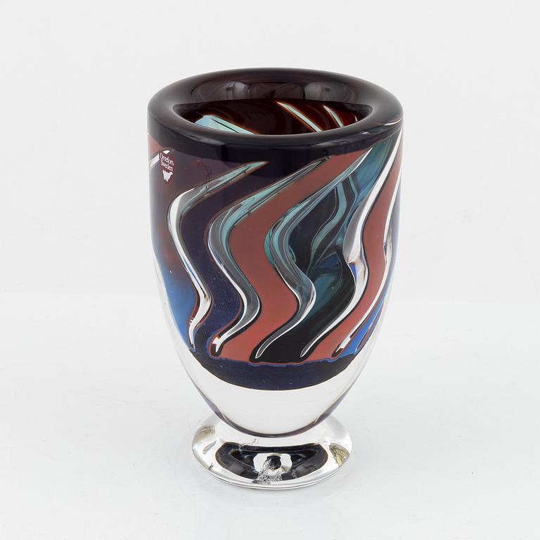 Jan Johansson, an 'ariel' glass vase, Orrefors, Sweden 1991.