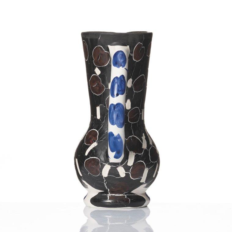 Pablo Picasso, a "Cruchon hibou" (A.R. 293) faience pitcher, Madoura, Vallauris, France post 1955.