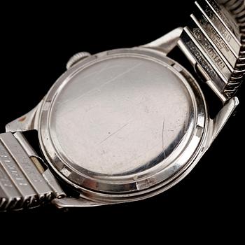 ARMBANDSUR, stål, Omega, manuell, 1900-talets mitt.