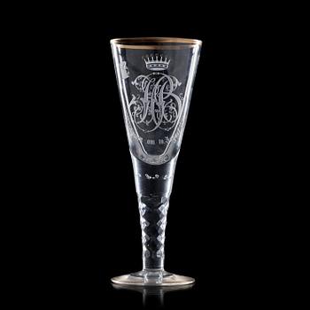 1331. A German commemorative goblet, 19th Century.