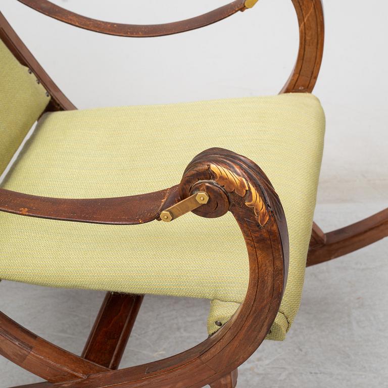 a late 19th century rocking chair.