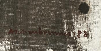 LENNART ASCHENBRENNER, triptyk, "Spår", signerad och daterad -88.