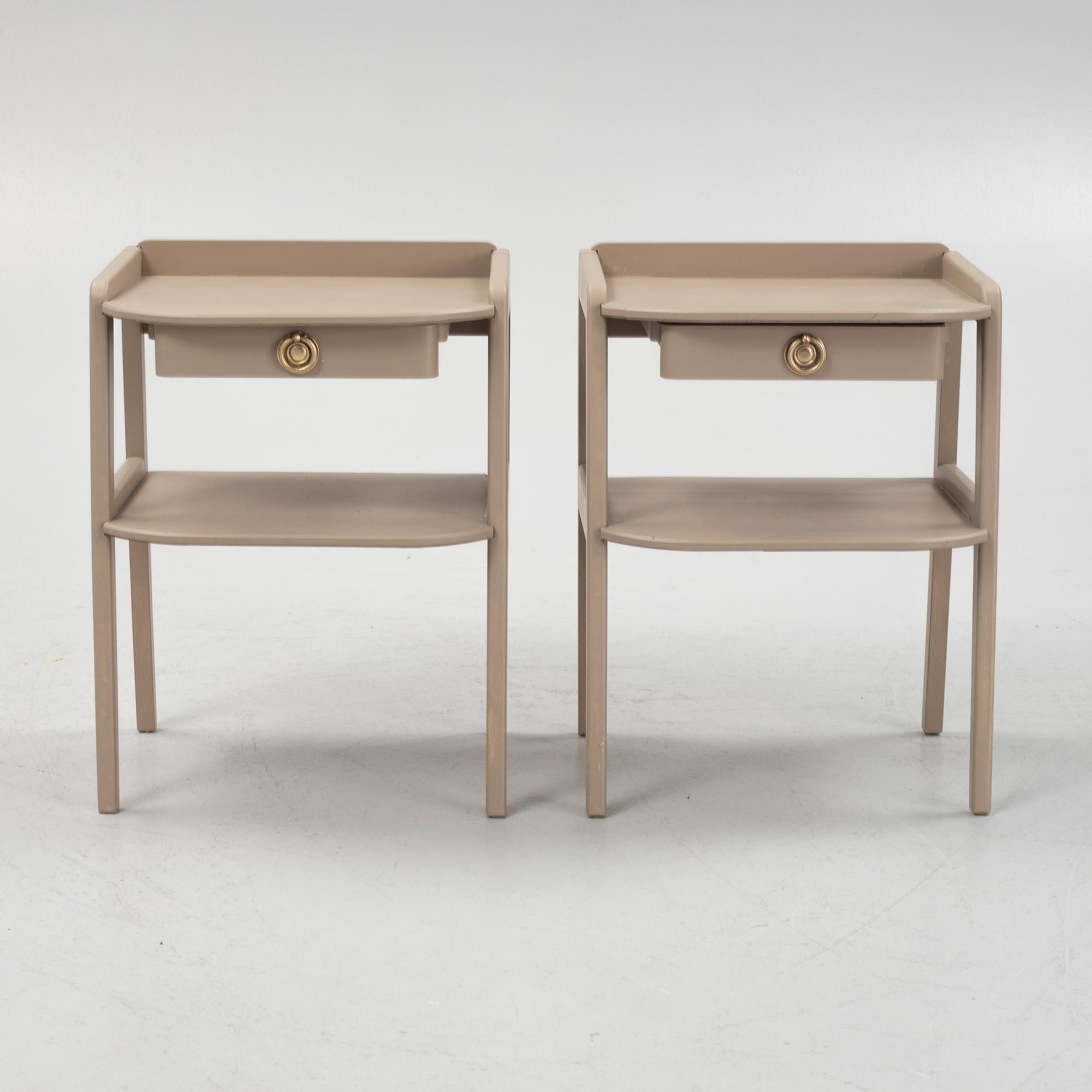 Sängbord, ett par, 1900-talets andra hälft.