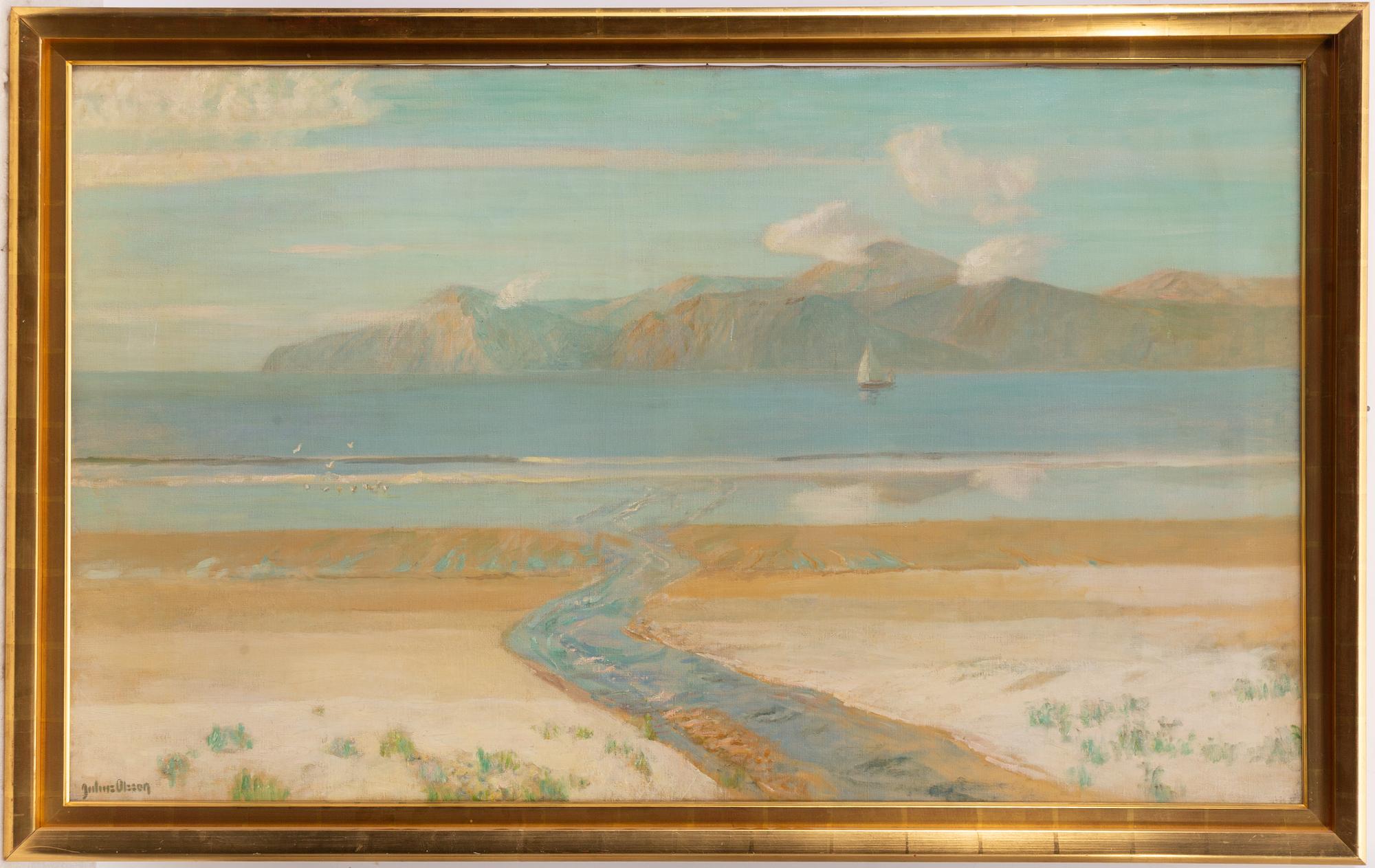 Julius Olsson, Coastal landscape.