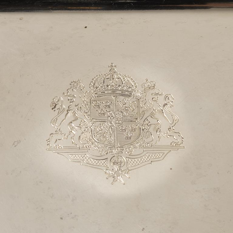 H.J. Wilm, bricka, sterling silver, Hamburg 1900-tal.