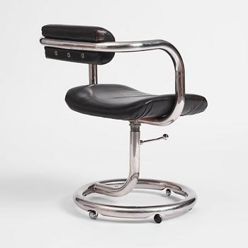 Giotto Stoppino, attributed to, swivel chair, Italy 1960-70s.