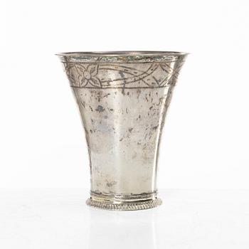Peter Johan Zetterling, a silver beaker, Linköping, 1790.