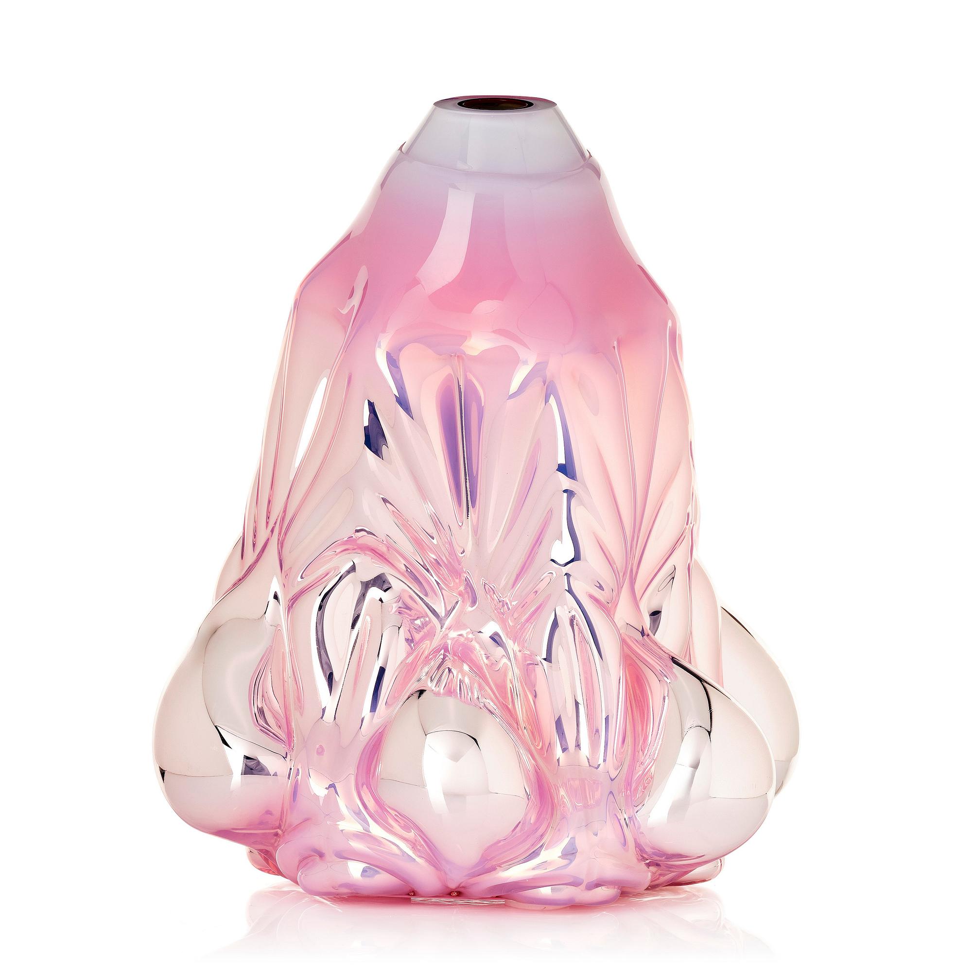 Hanna Hansdotter, a sculpture, "Dripping print", ed. AP 1, The Glass Factory, Boda Glasbruk 2018.