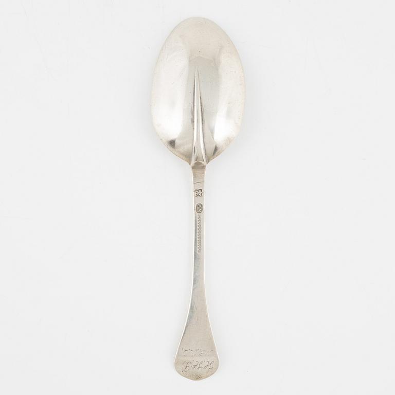 A Swedish Silver Rat-Tail Spoon, mark of Magnus Myrman, Norrköping before 1735.