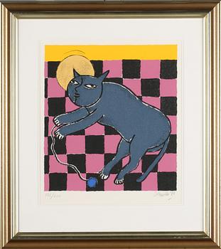 BEVERLOO CORNEILLE, 5 st litografier signerade, daterade 86 och numrerade 185/200, samt 2 st pussel.