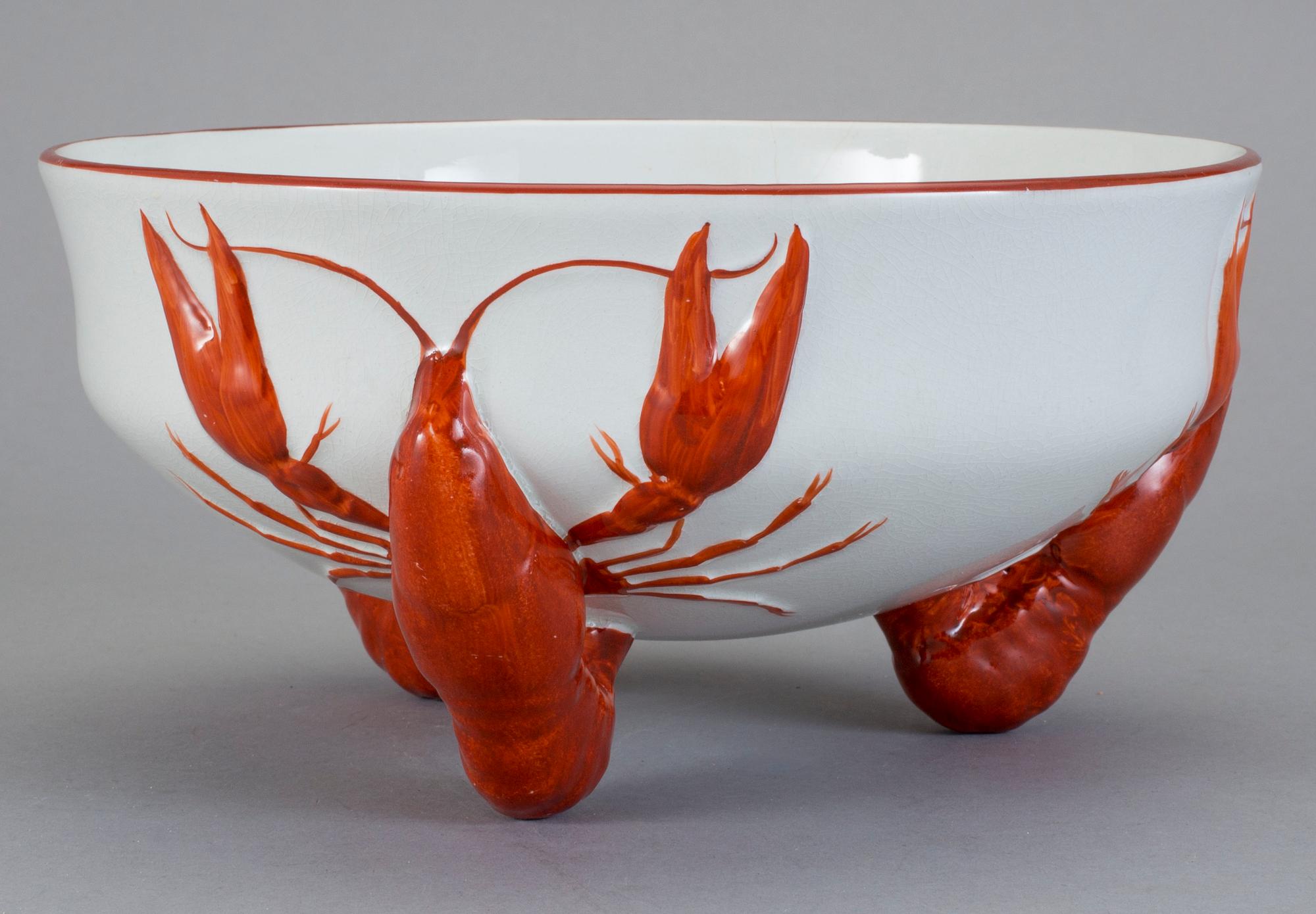 SKÅL, flintgods, Ur Kräftservisen, Rörstrand, 1900-talets första hälft.