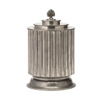 303. Ivar Johnsson, a pewter tobacco jar, Astrid M Aagesen, Hälsingborg, Sweden 1935.