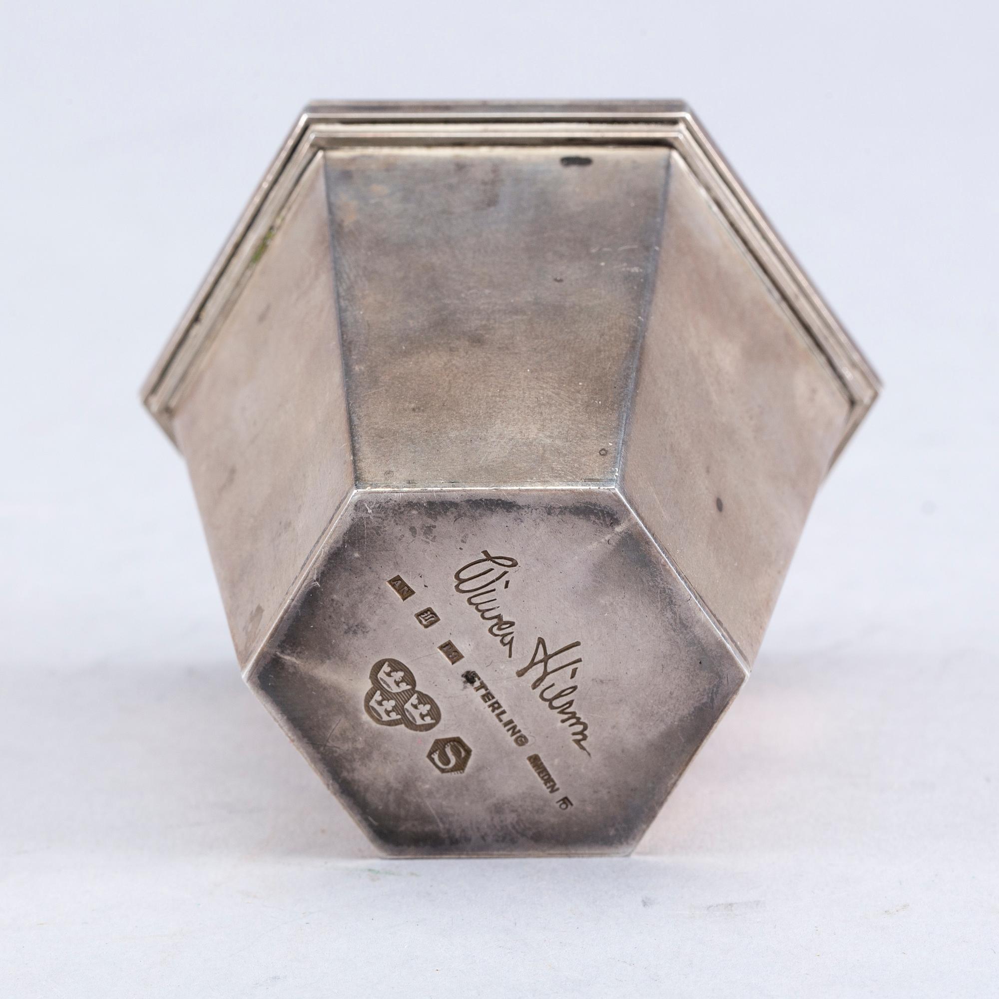 BÄGARE, silver, Wiwen Nilson, Lund 1965. 90g.