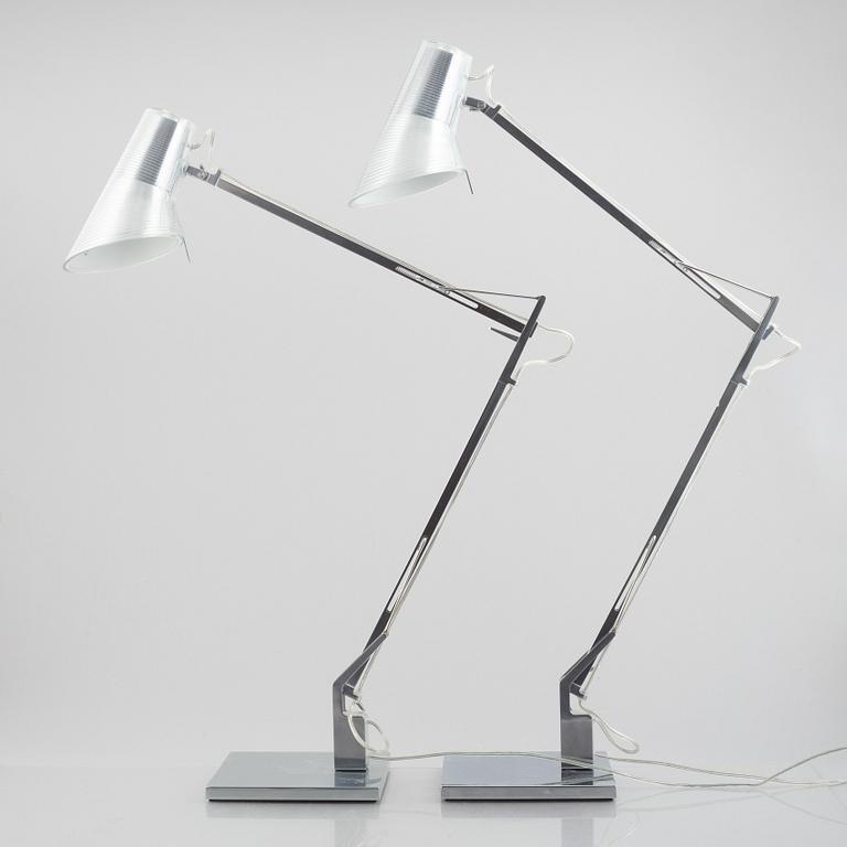 Antonio Citterio, a pair of Kelvin T LED, desk top lamps, Flos.