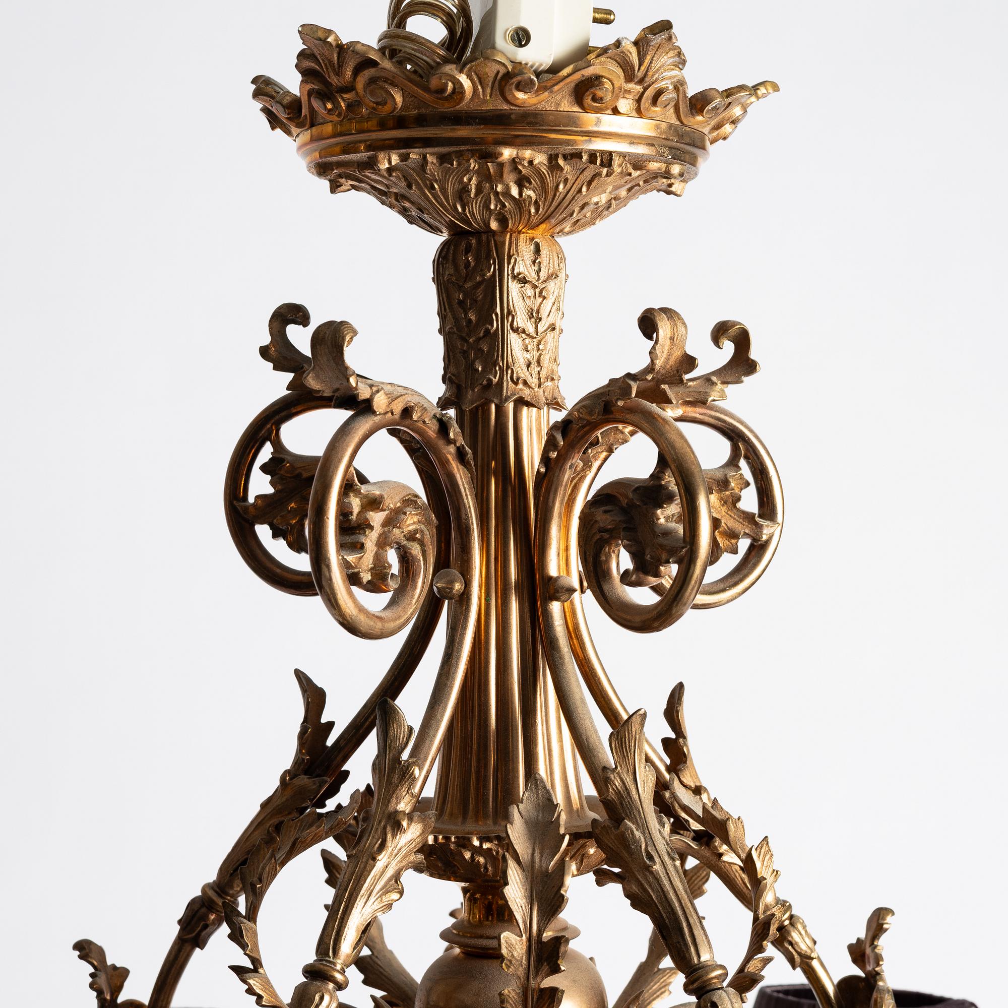 Chandelier, Oscarian, Otto Meyer & Co., circa 1900.