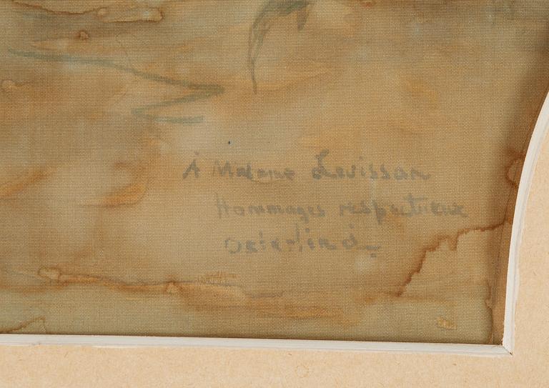 Allan Österlind, waterciolour on silk, signed.