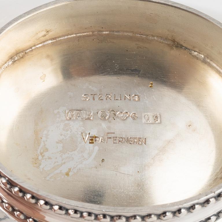 Vera Ferngren, two sterling silver bowls, GAB, Stockholm, Sweden, 1966-68.