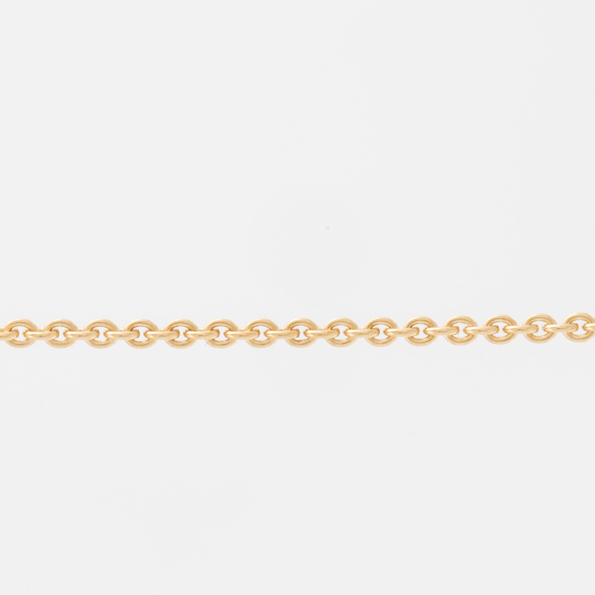 Jacqueline Rabun 18K gold necklace "Cave" set with round brilliant-cut diamonds, for Georg Jensen.