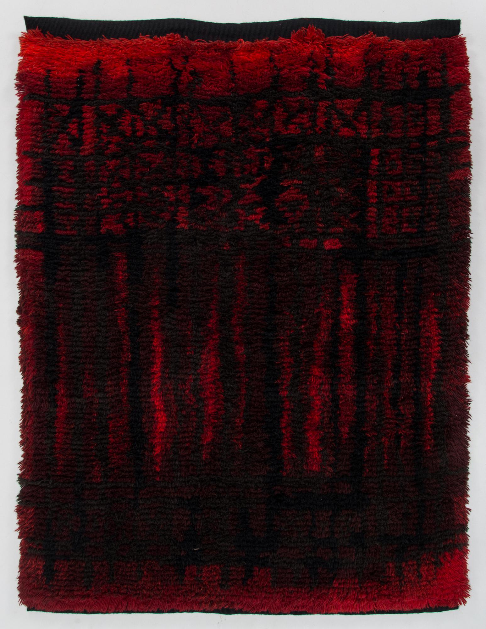 Kirsti Ilvessalo, rya, modell för Finska handarbetets vänner. Ca 143x102 cm.