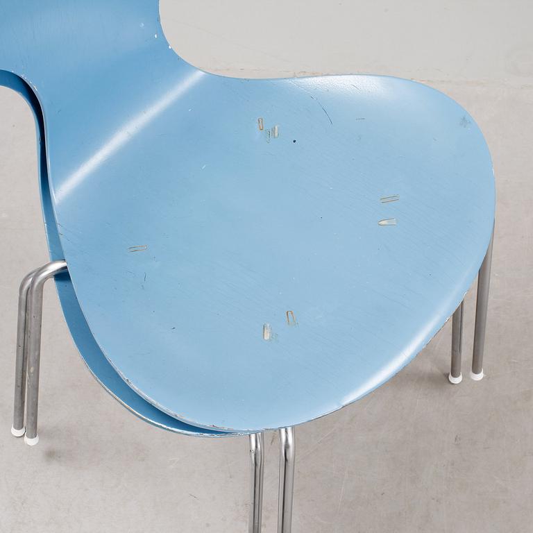 STOLAR, 6 stycken, "Liljan", Arne Jacobsen, 1970-tal.