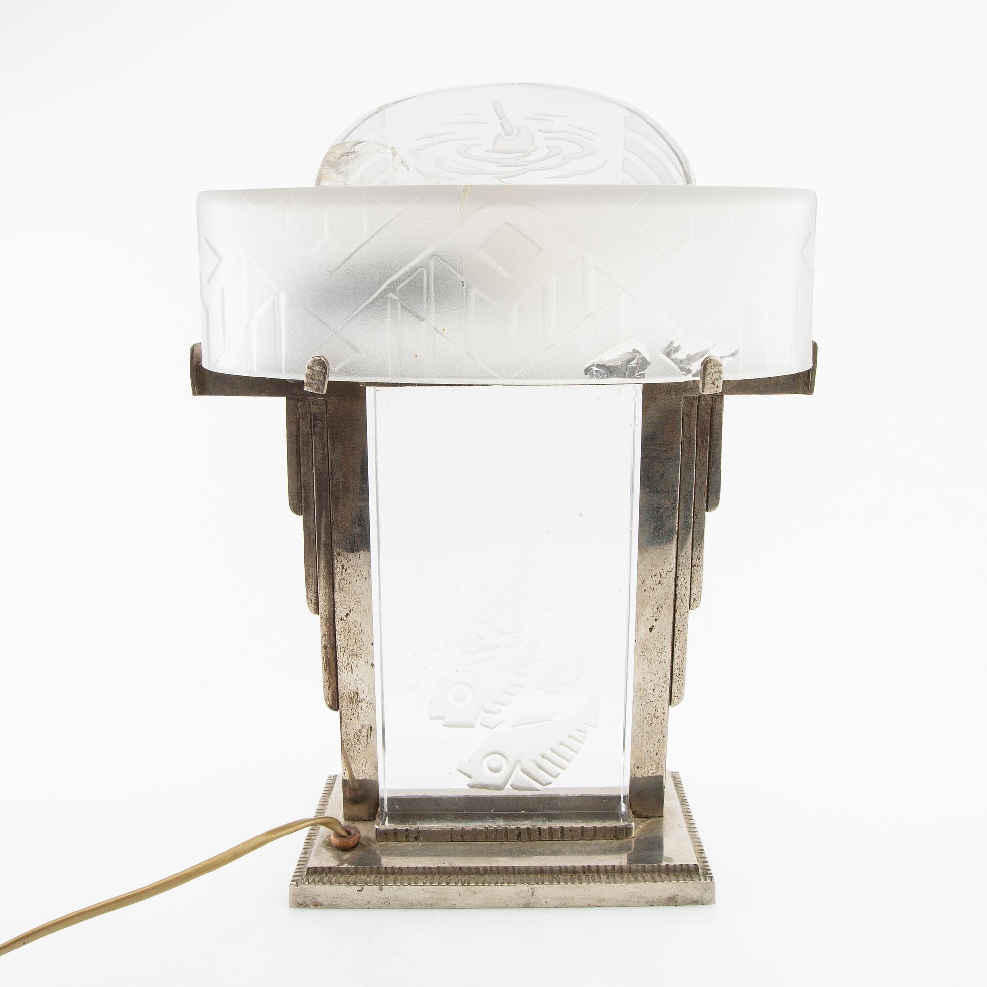 Table lamp, Art Deco early 20th century.
