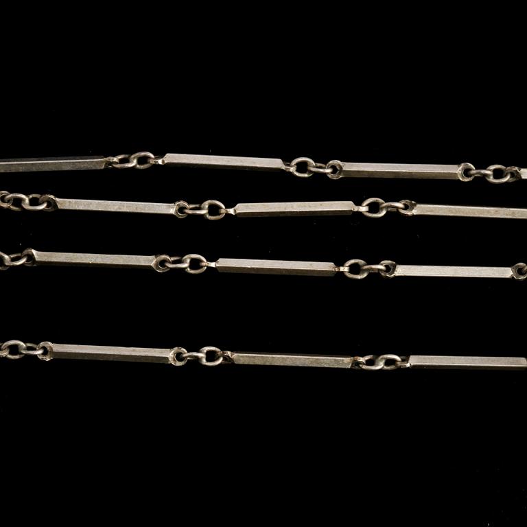 HALSLÄNK, silver, importstämplad, 1900-talets tredje kvartal. Vikt 4 g.