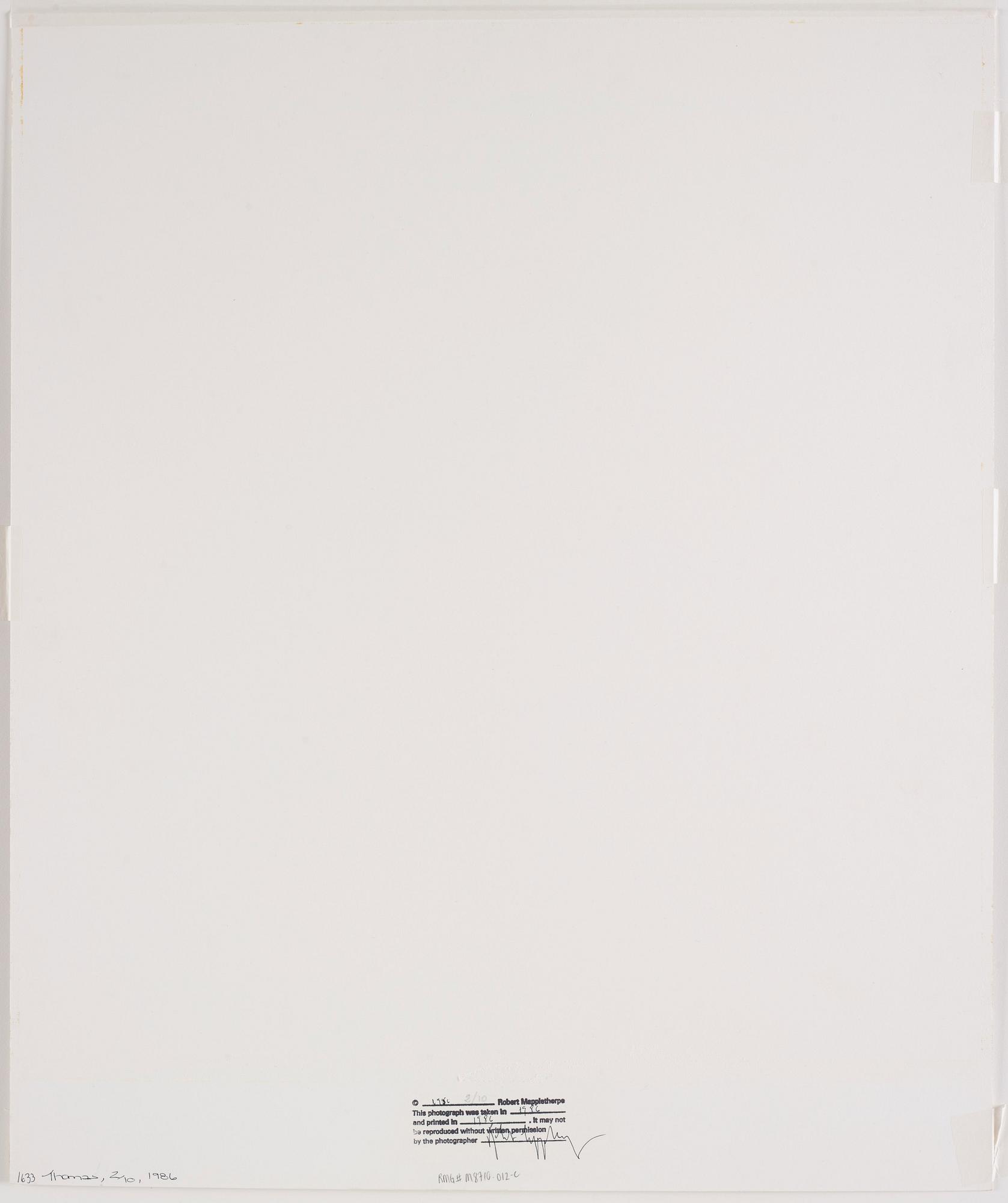 Robert Mapplethorpe, ”Thomas, 1986”.