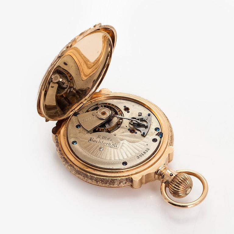 Rockford, pocket watch, hunter, 53.5 mm.