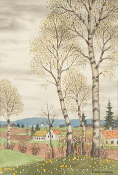 Oskar Bergman, Birches in Spring.