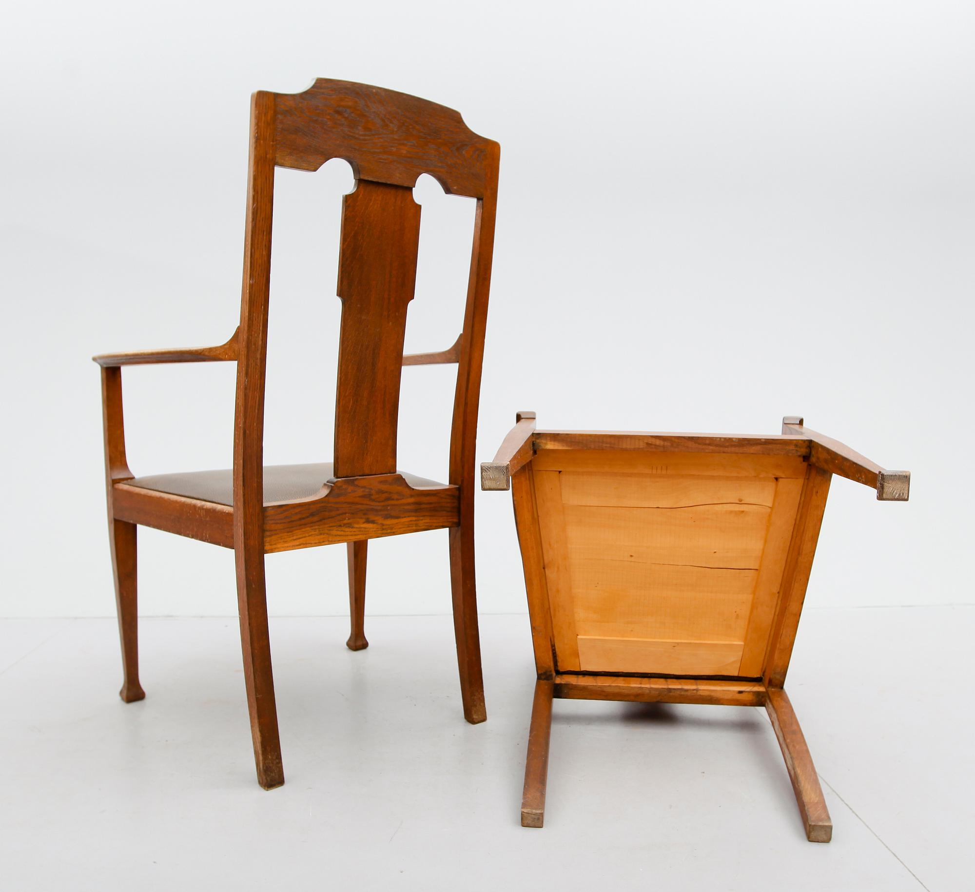 KARMSTOLAR, 1 par, jugend, 1900-talets början.