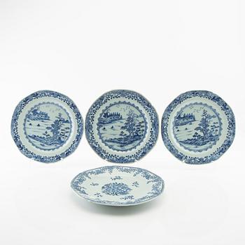 Tallrikar 4 st Kina 1800-tal porslin.