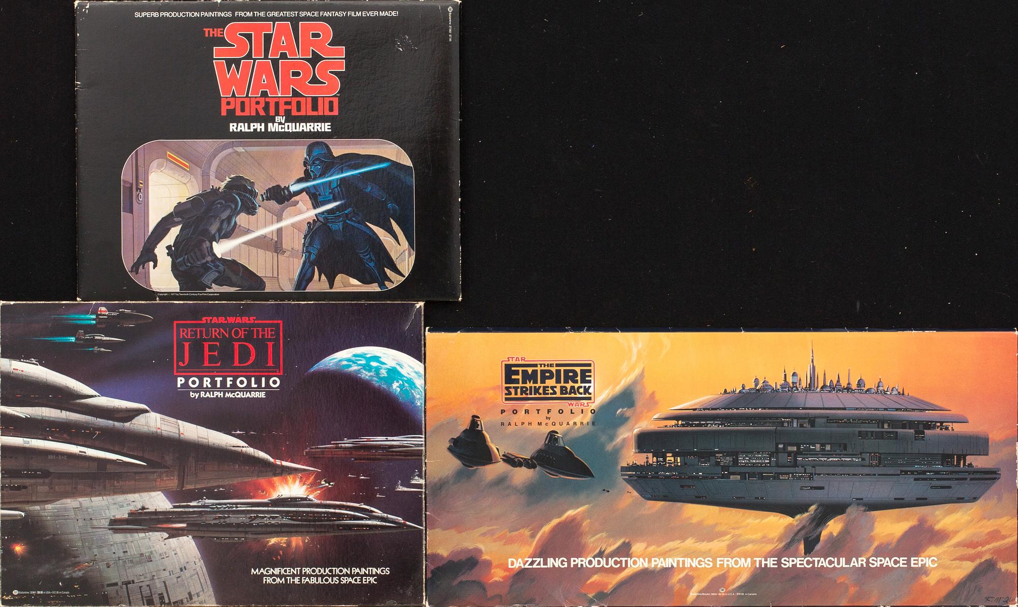THE STAR WARS PORTFOLIO, 3 portfolios, Ralph McQuarrie, 1970/80's.