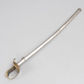 A Swedish sabre, 1880s, with scabbard.