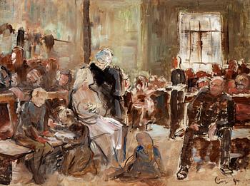 131. Gustaf Cederström, "Hos de husvilla", study for.